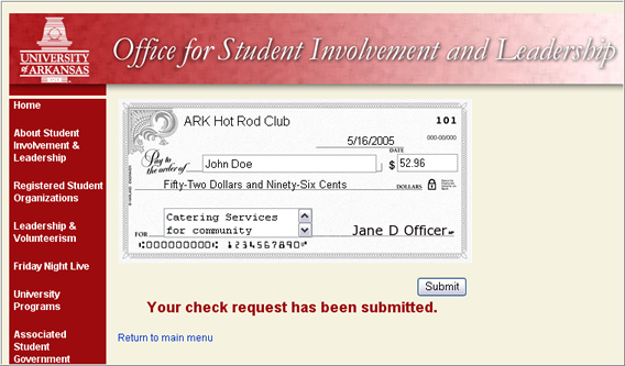 Example of an RSO Request