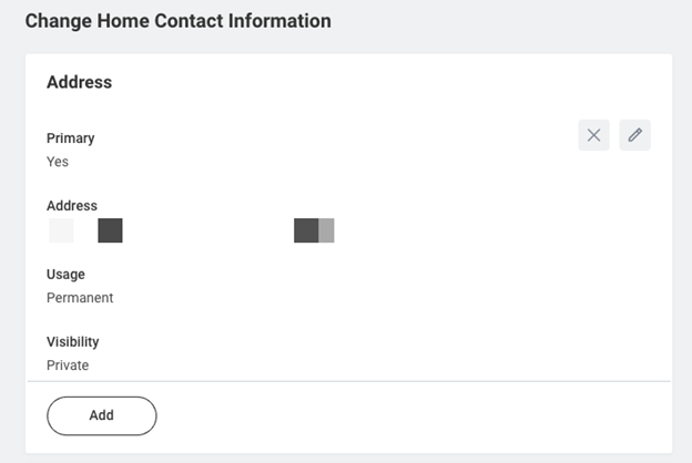 Example Home Contact Information